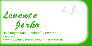 levente jerko business card